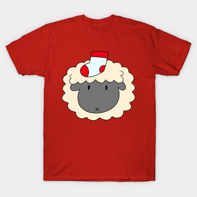 Sock Sheep Face T-Shirt by saradaboru